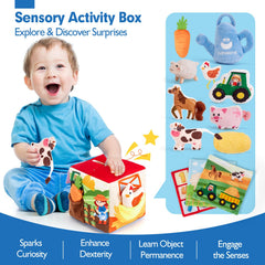 Hahaland farm animal rattle toy adds gentle sound during playtime