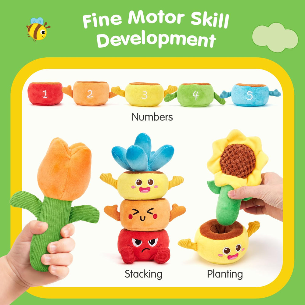 Hahaland garden toy baby hands stack to build grip and coordination.