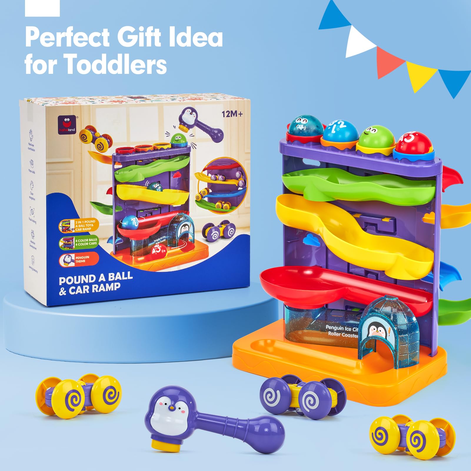 Hahaland gift-ready toddler toy set ideal for birthdays and holidays.