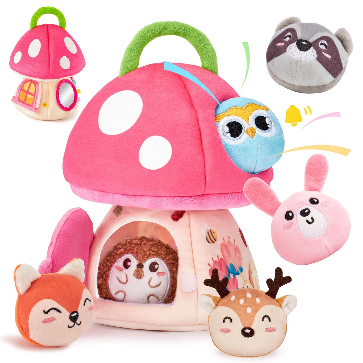 HAHaland mushroom house with jungle animals invites cozy sensory exploration.