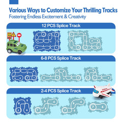 Hahaland Puzzle Racer road signs help guide kids during setup and play