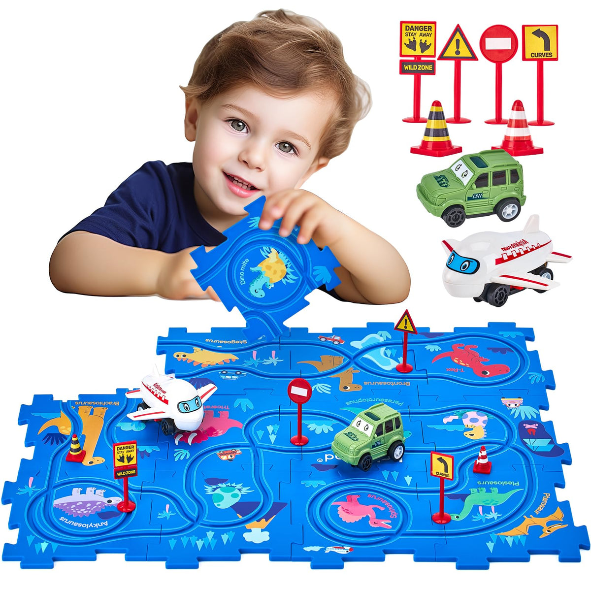 Hahaland Puzzle Racer track tile 5x5 supports early problem solving