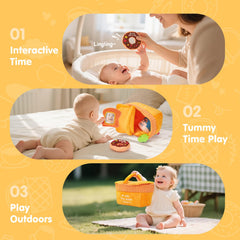 Hahaland squeaky milk toy offers gentle sound to engage baby during play