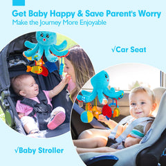 hahaland stroller-hanging toy keeps baby nearby on trips