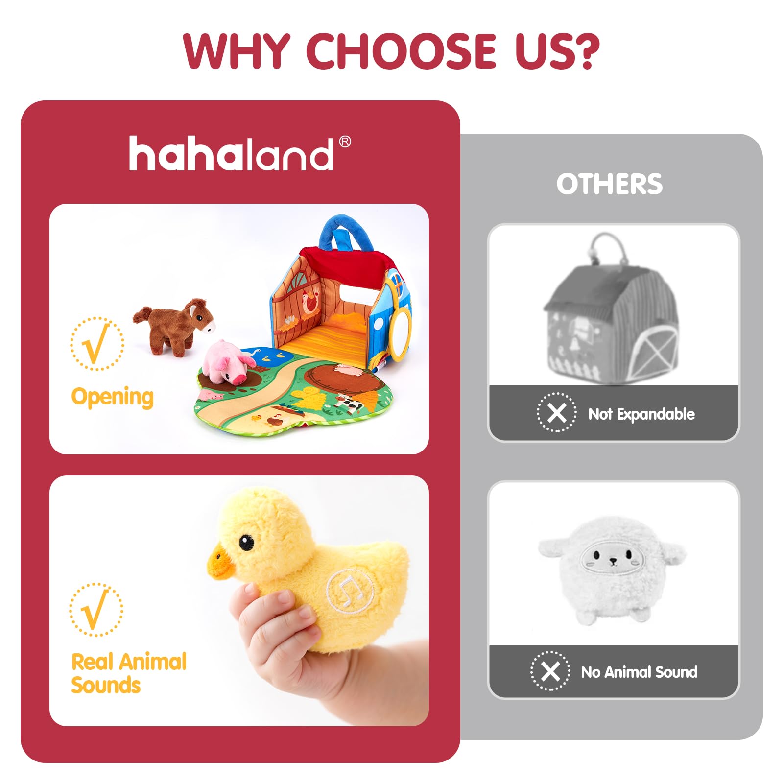 Hahaland Surprise Barn gift-pack ideal for baby showers and birthdays