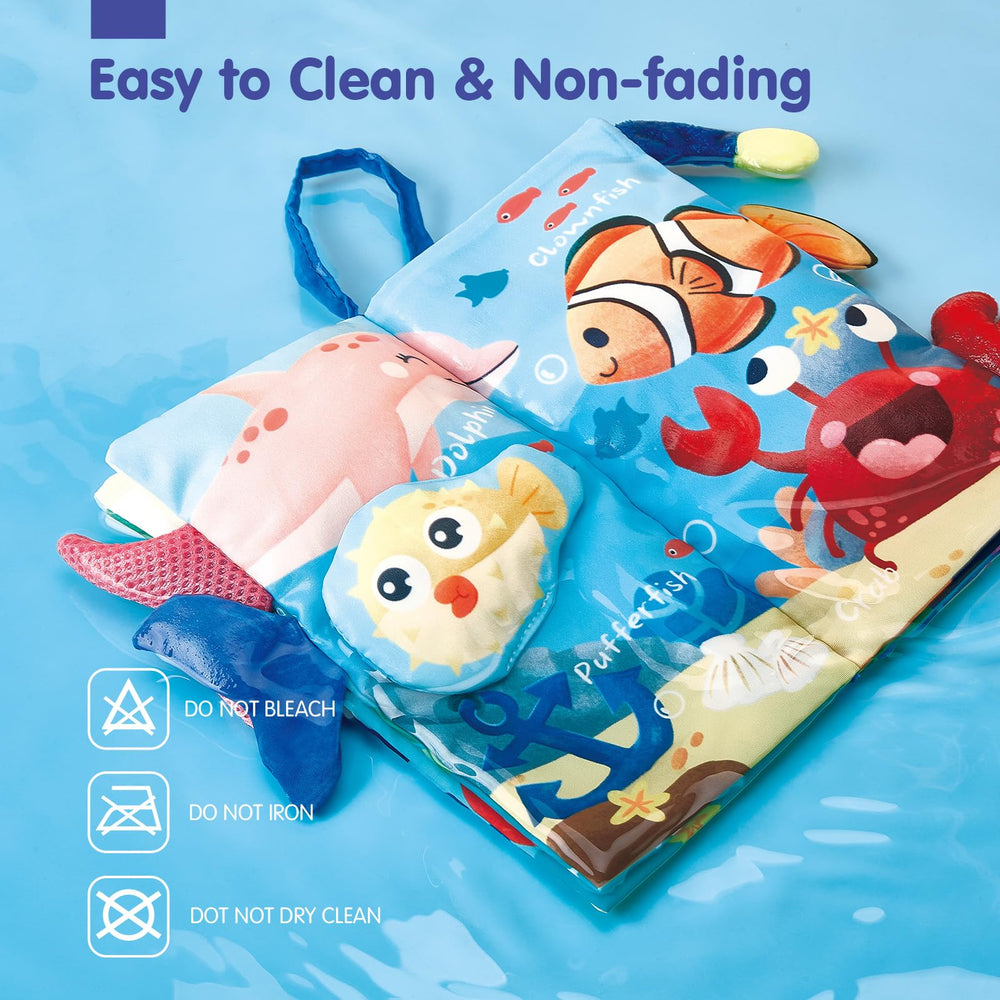 Hahaland lightweight fabric is easy to clean after drool-filled playtime.