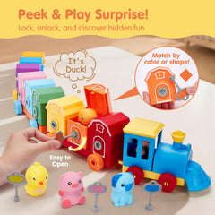 Hahaland farm train keys support fine motor practice