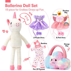 Hahaland unicorn dress-outfits set, outfit one for imaginative styling.