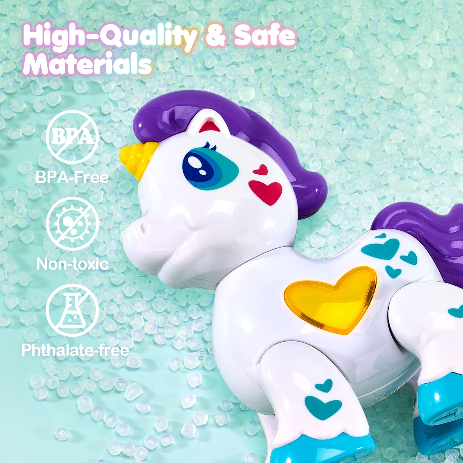Hahaland unicorn smooth edges support worry-free, safe play.