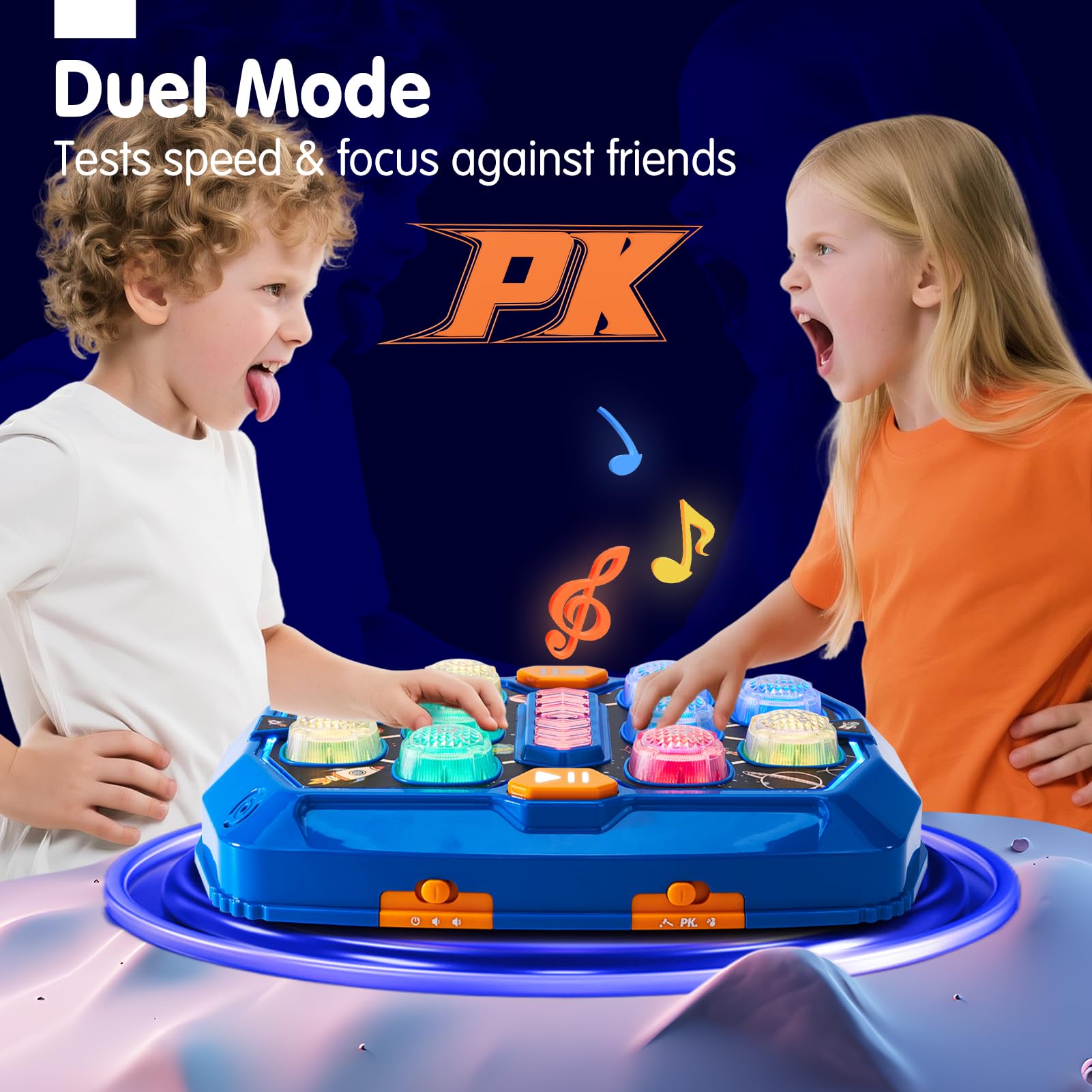 Hahaland Whack-a-Mole duel mode invites two children to race to the button