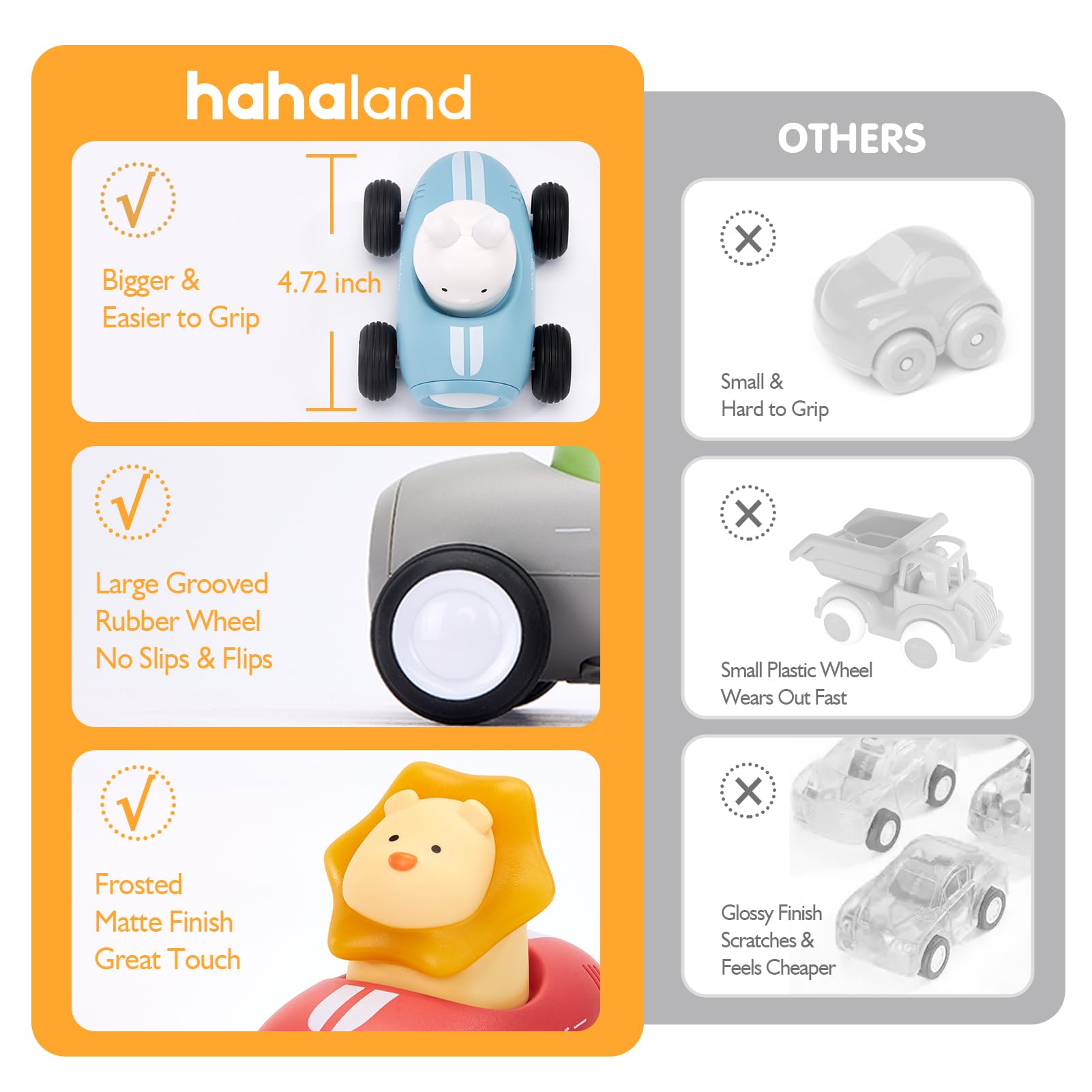 Hahaland wide base design increases stability on floors and mats