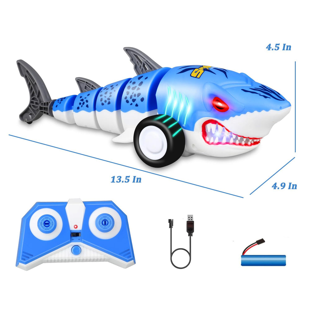 HAHAone RC Shark Car realistic tail movement sparks imaginative underwater play