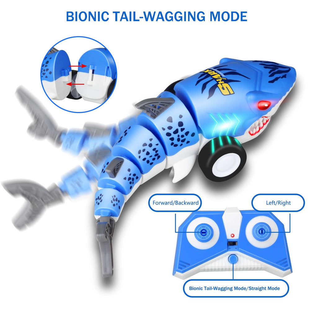 HAHAone RC Shark Car remote control works up to 50 meters for spacious fun