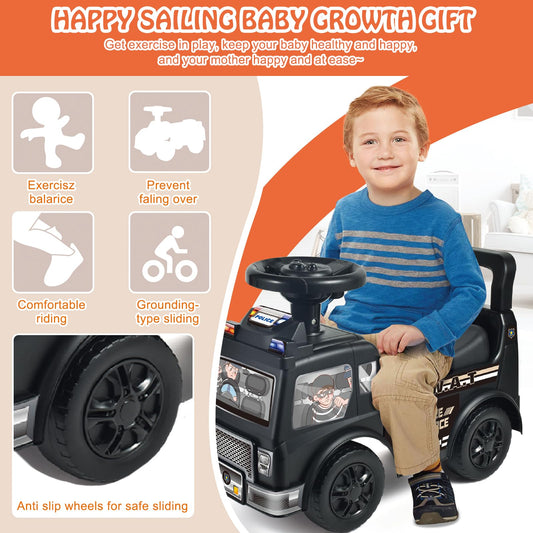 HAHONIA fire truck ride-on with music for engaging pretend play