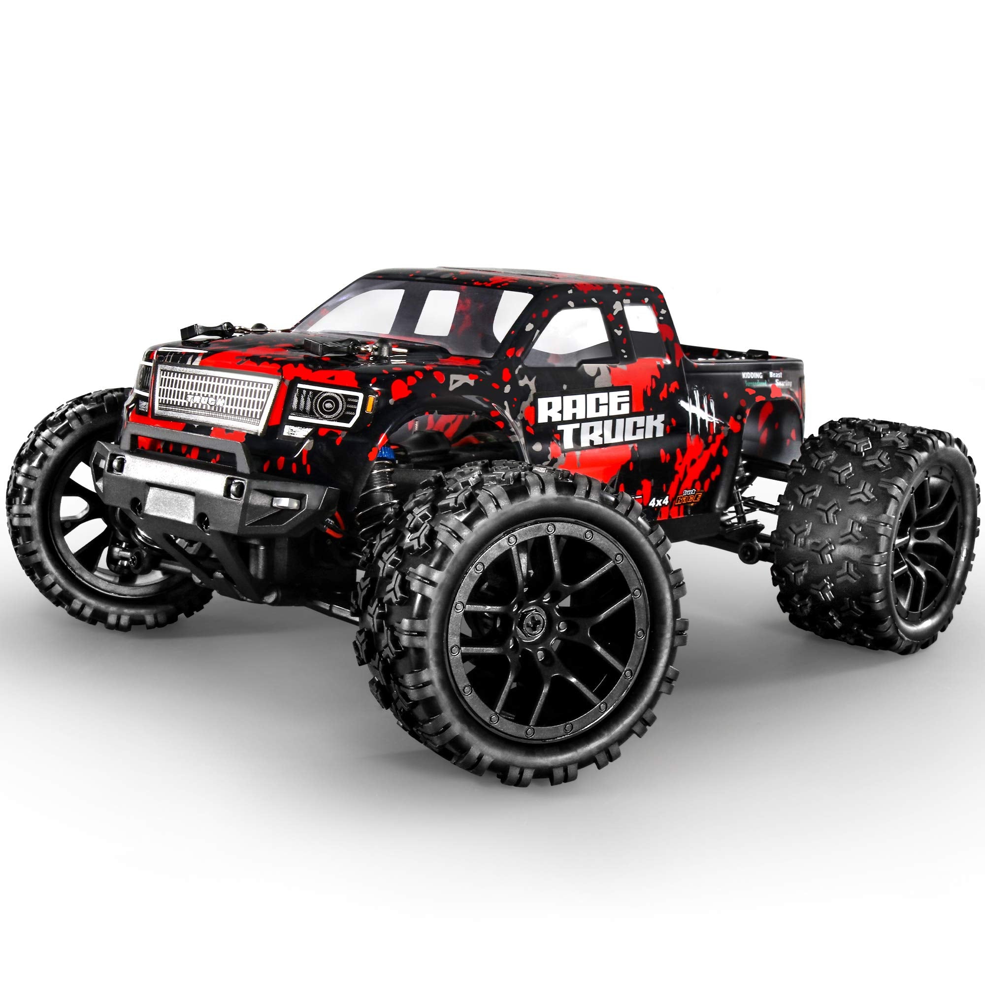 HAIBOXING 1:18 all-terrain RC car high-grip off-road tires in action