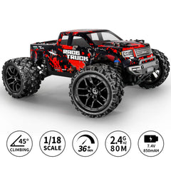 HAIBOXING 1:18 all-terrain RC car side view for stable 4WD balance