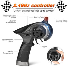 HAIBOXING 1:18 RC car waterproof electronics under IPX4 protection on wet surfaces.