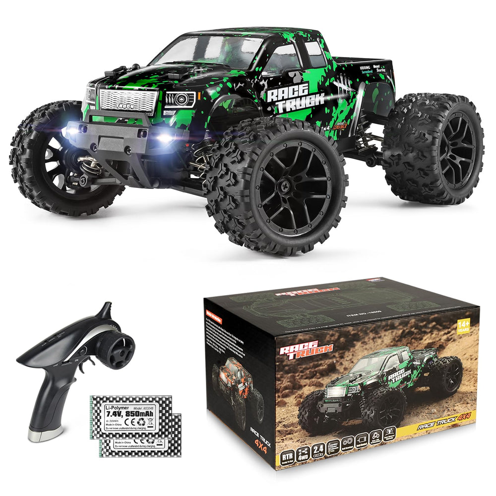 HAIBOXING 18859 all-terrain front view highlights rugged stability on varied surfaces.