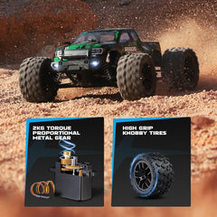 HAIBOXING 18859 side profile emphasizing four-wheel drive capability for off-road adventures.
