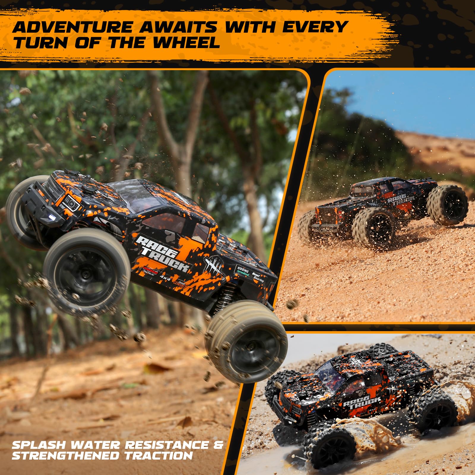 HAIBOXING 18859 LED headlights illuminate trails for visibility