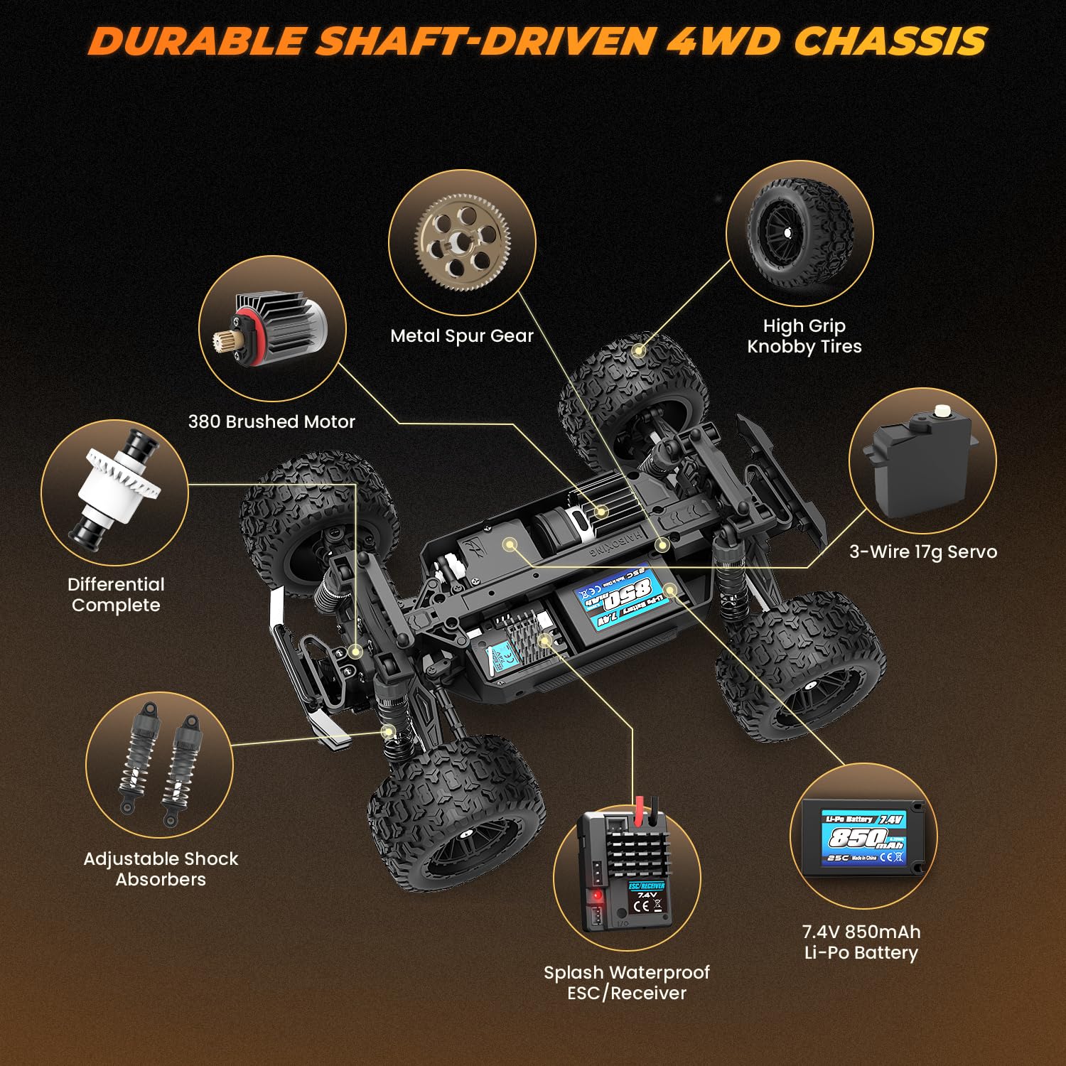 HAIBOXING 18859E LED headlights illuminate trails for better visibility