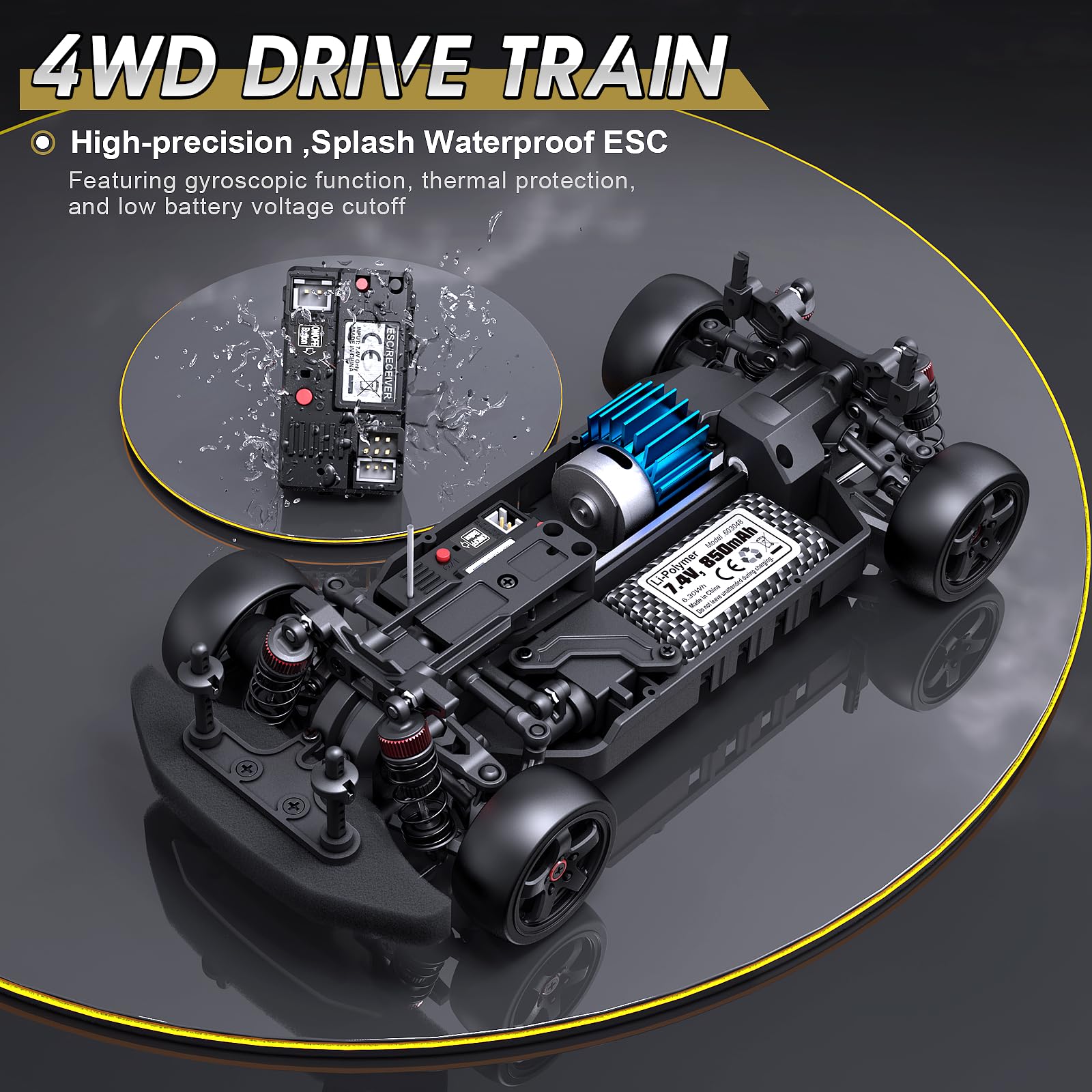 HAIBOXING 2196 drift car battery pack emphasizing extended playtime