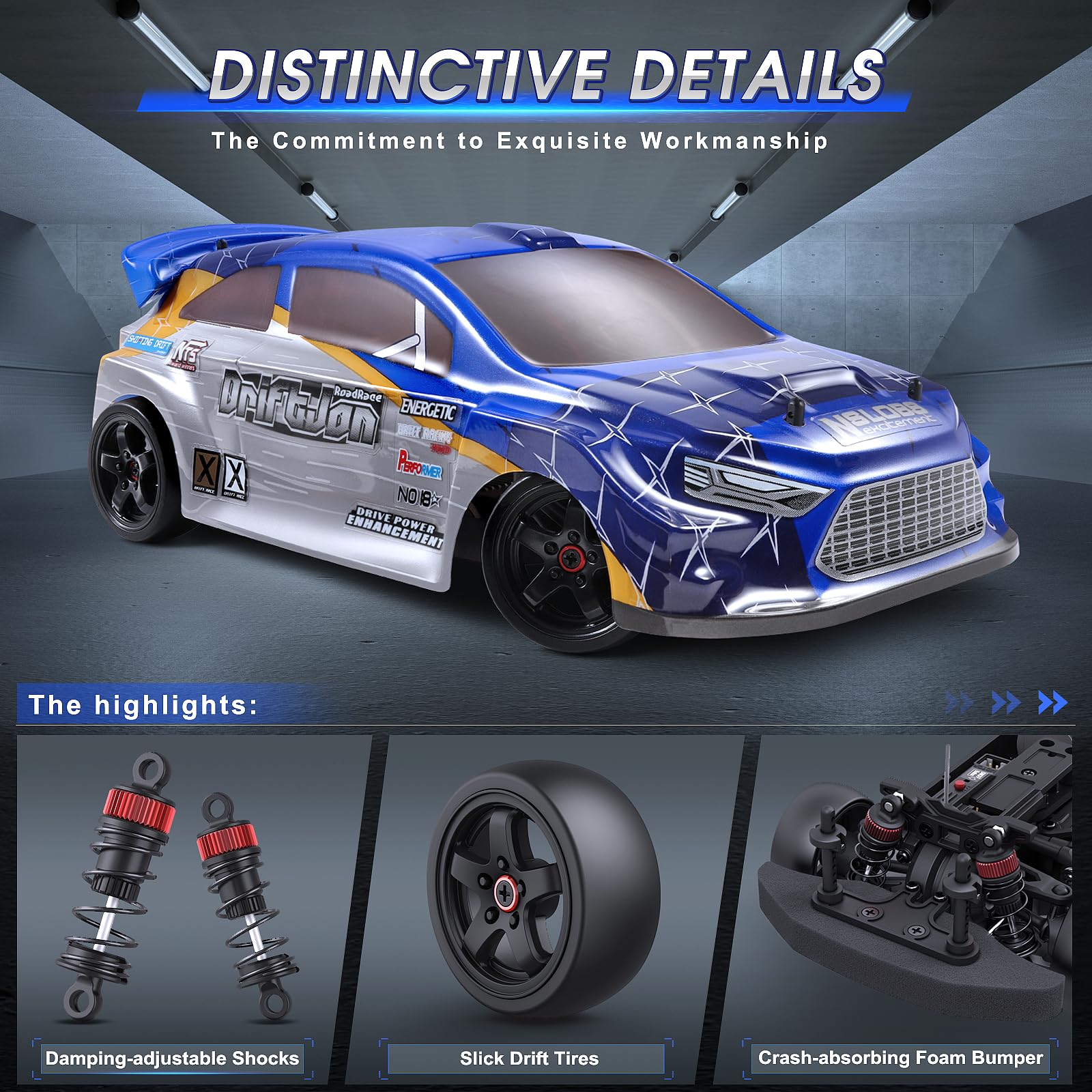 HAIBOXING 2197 side drift stance demonstrates responsive steering for tight turns.