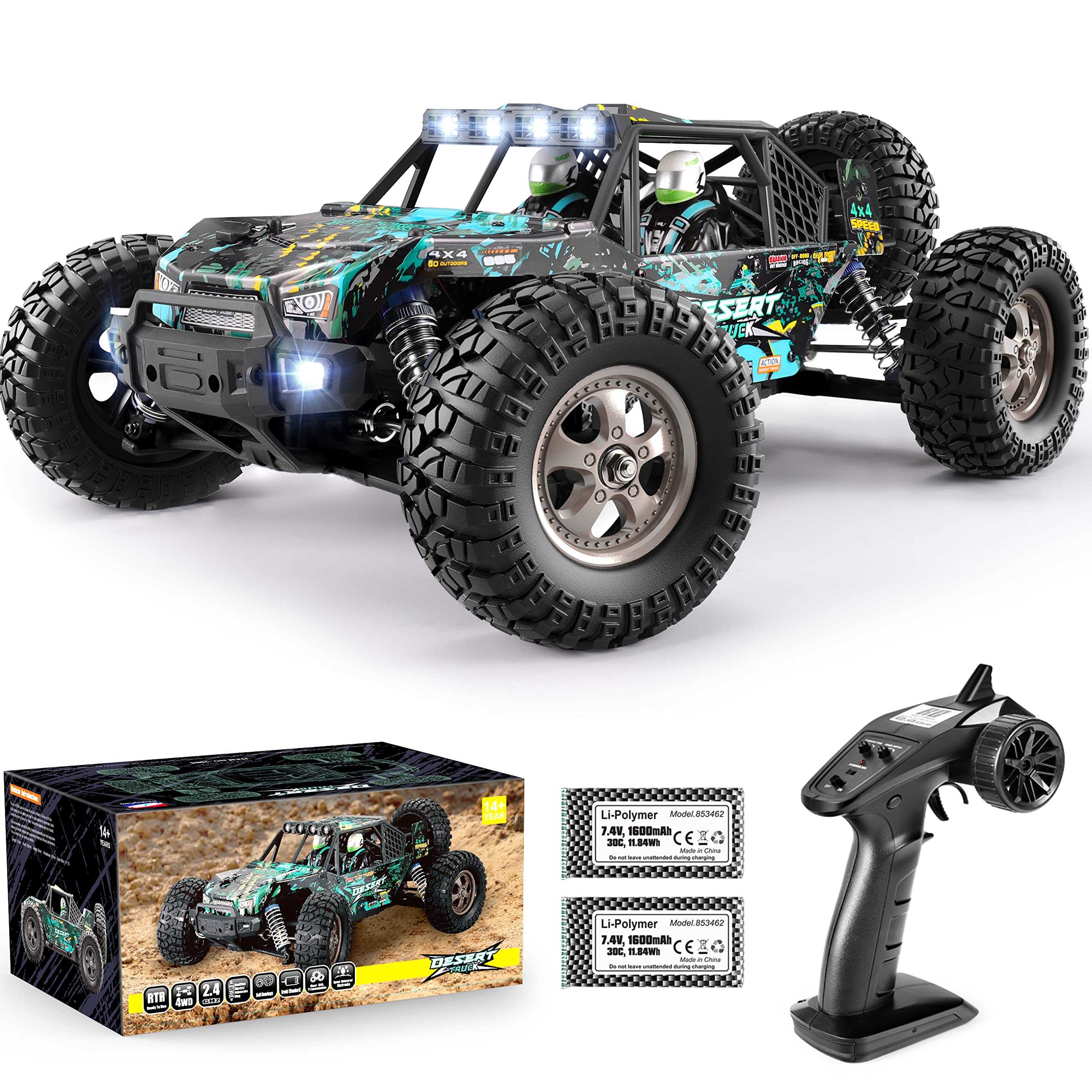HAIBOXING 2995 truck side view for off-road action and stability