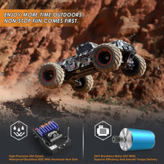 HAIBOXING 903A dual Li-Po packs extend outdoor playtime.