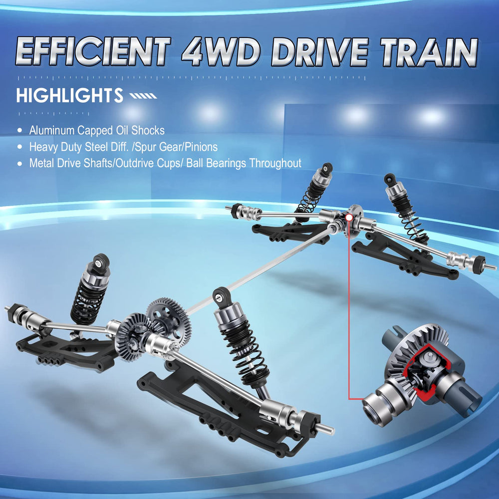 HAIBOXING aluminum oil-filled shocks smooth rough terrain