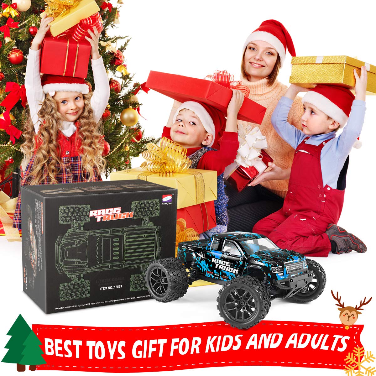 HAIBOXING Rampage RC motor delivers brisk acceleration for outdoor fun.