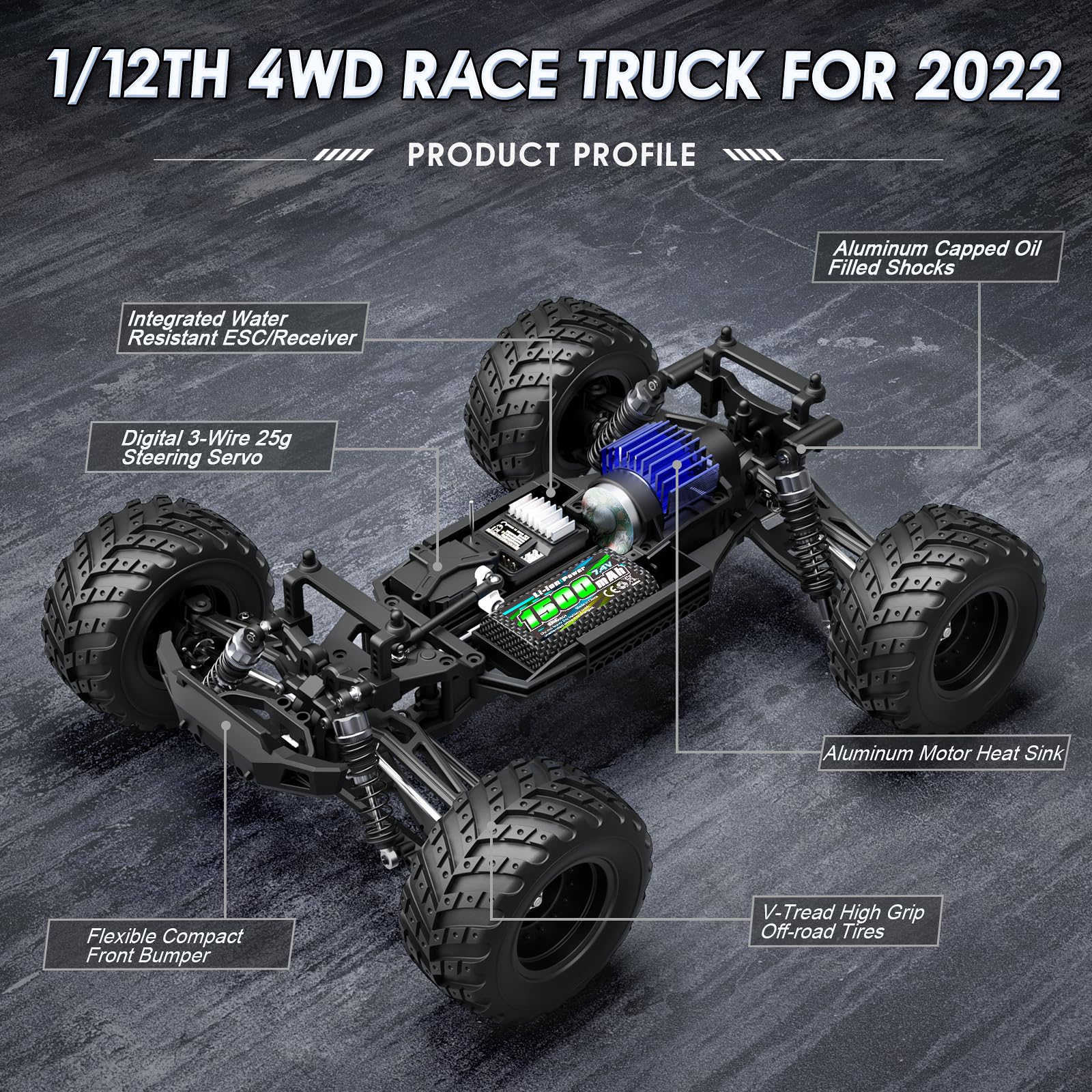 HAIBOXING 1:12-scale off-road chassis ready for rugged terrains outdoors