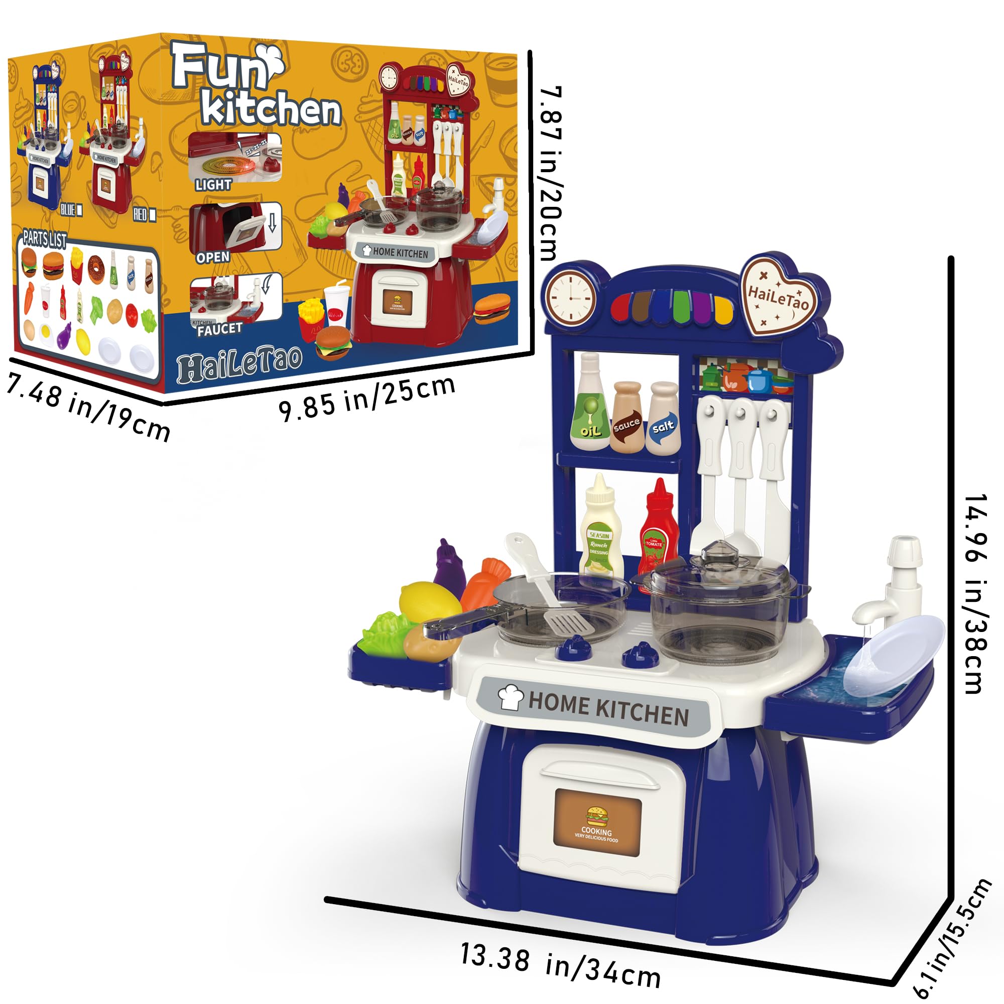 HaiLeTao kitchen accessories help keep a tidy, organized play area