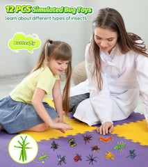 HAIMST 12-bug toys pack inspires imaginative nature play.