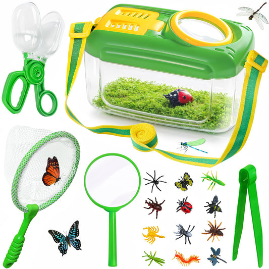 HAIMST bug catcher kit viewer magnifier for close insect inspection outdoors.