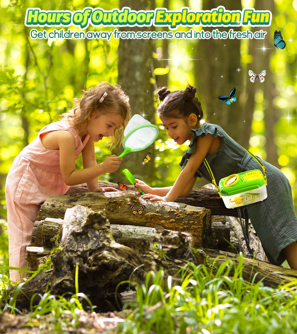 HAIMST butterfly net for kids, safe insect catching.