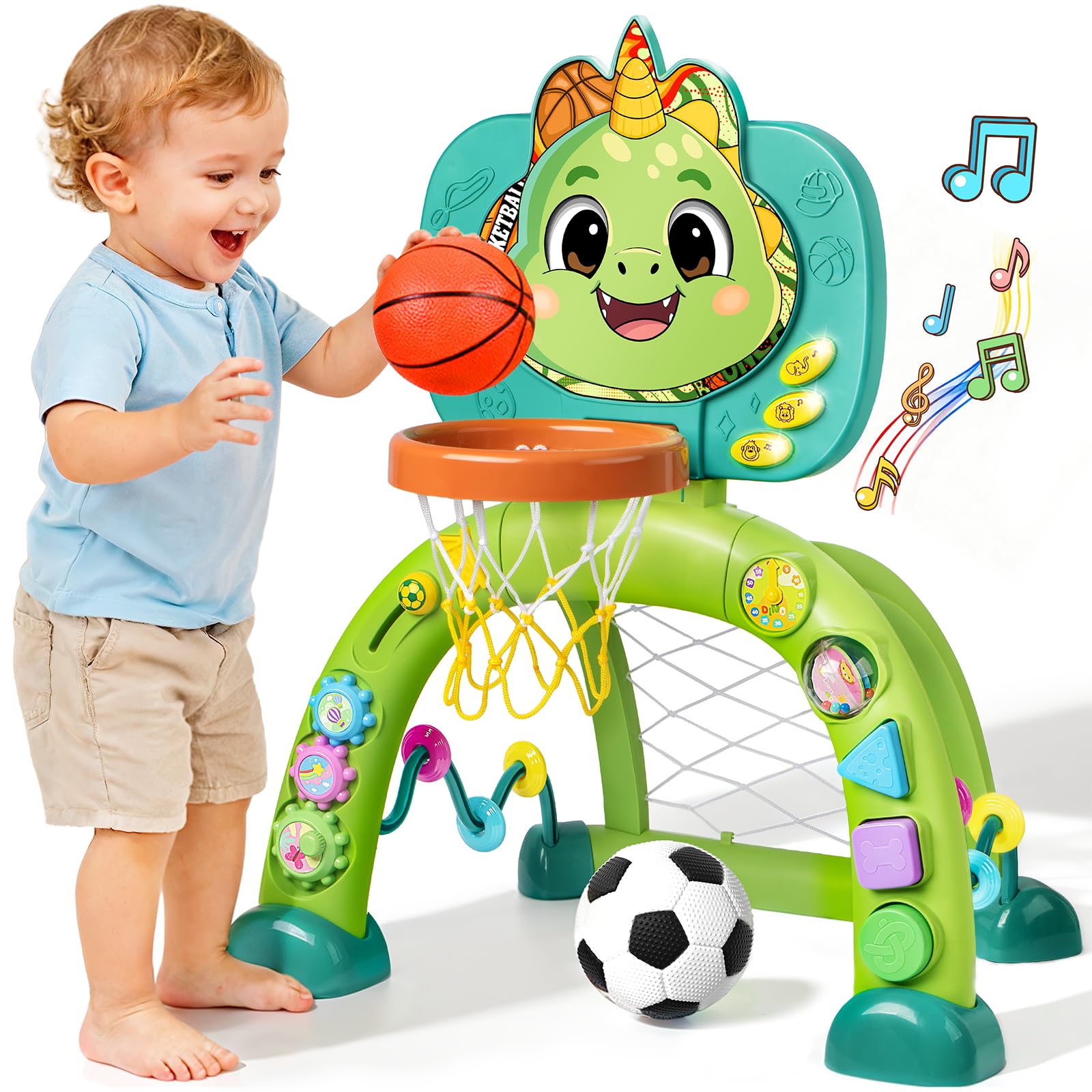 HAIMST dinosaur sports toy basketball hoop enhances active play and motor skills