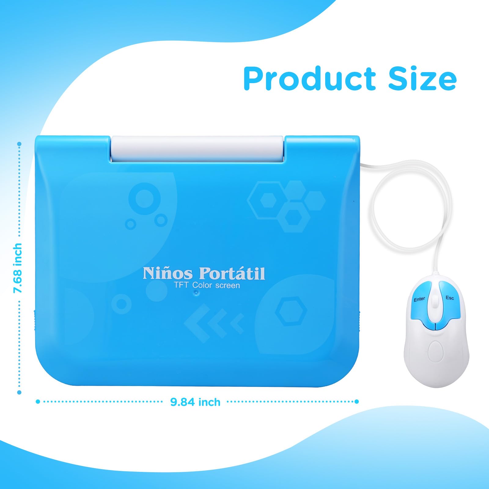 HAIOUMM ergonomic, kid-friendly design with a realistic keyboard and mouse.