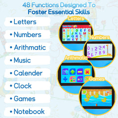 HAIOUMM Kids Laptop shows 48 learning modes for diverse activities