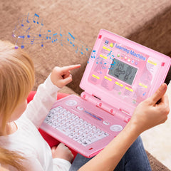 HAIOUMM Kids Educational Laptop supports music and clock reading practice