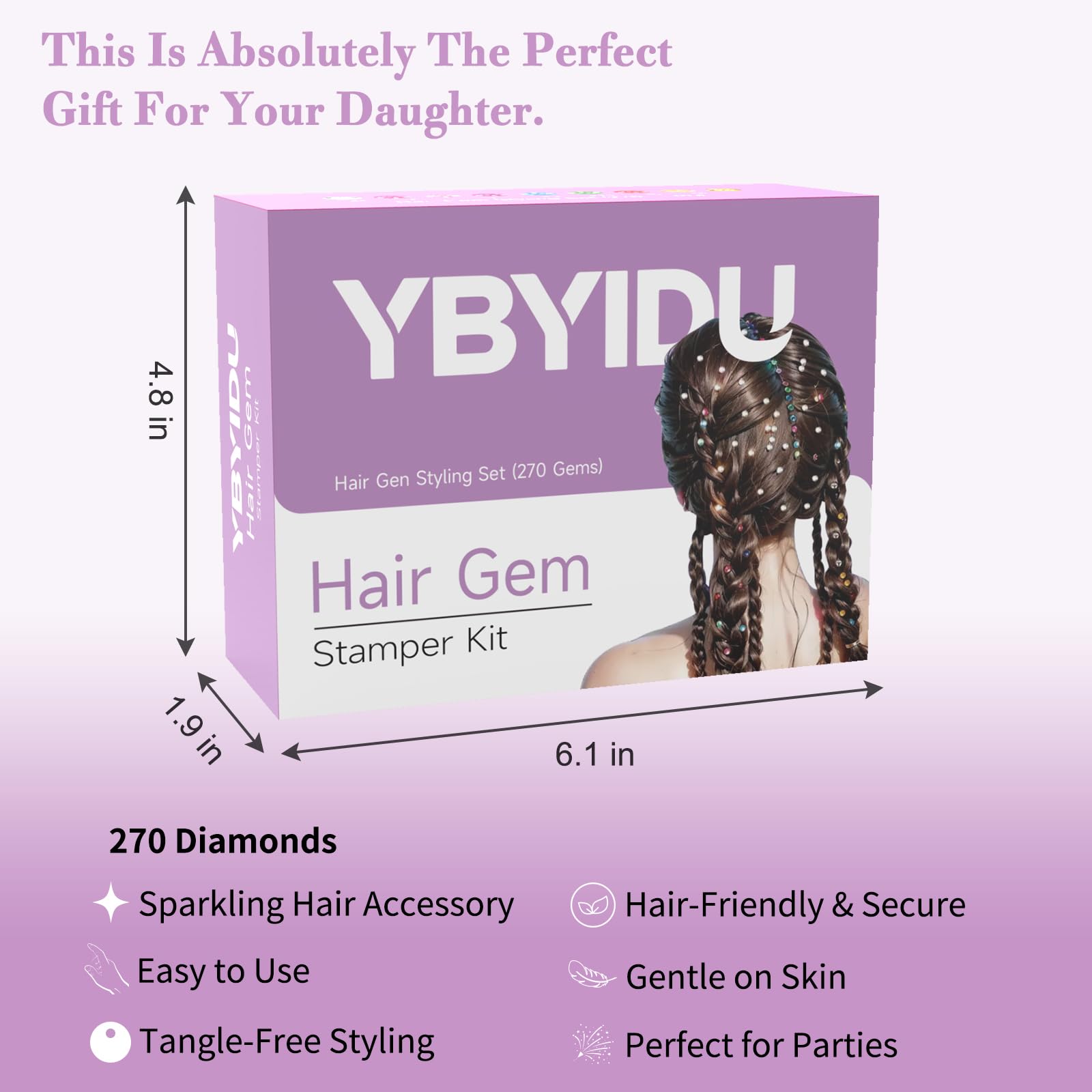 Reusable applicator from Hair Gems Tool for Girls supports multiple styling sessions.