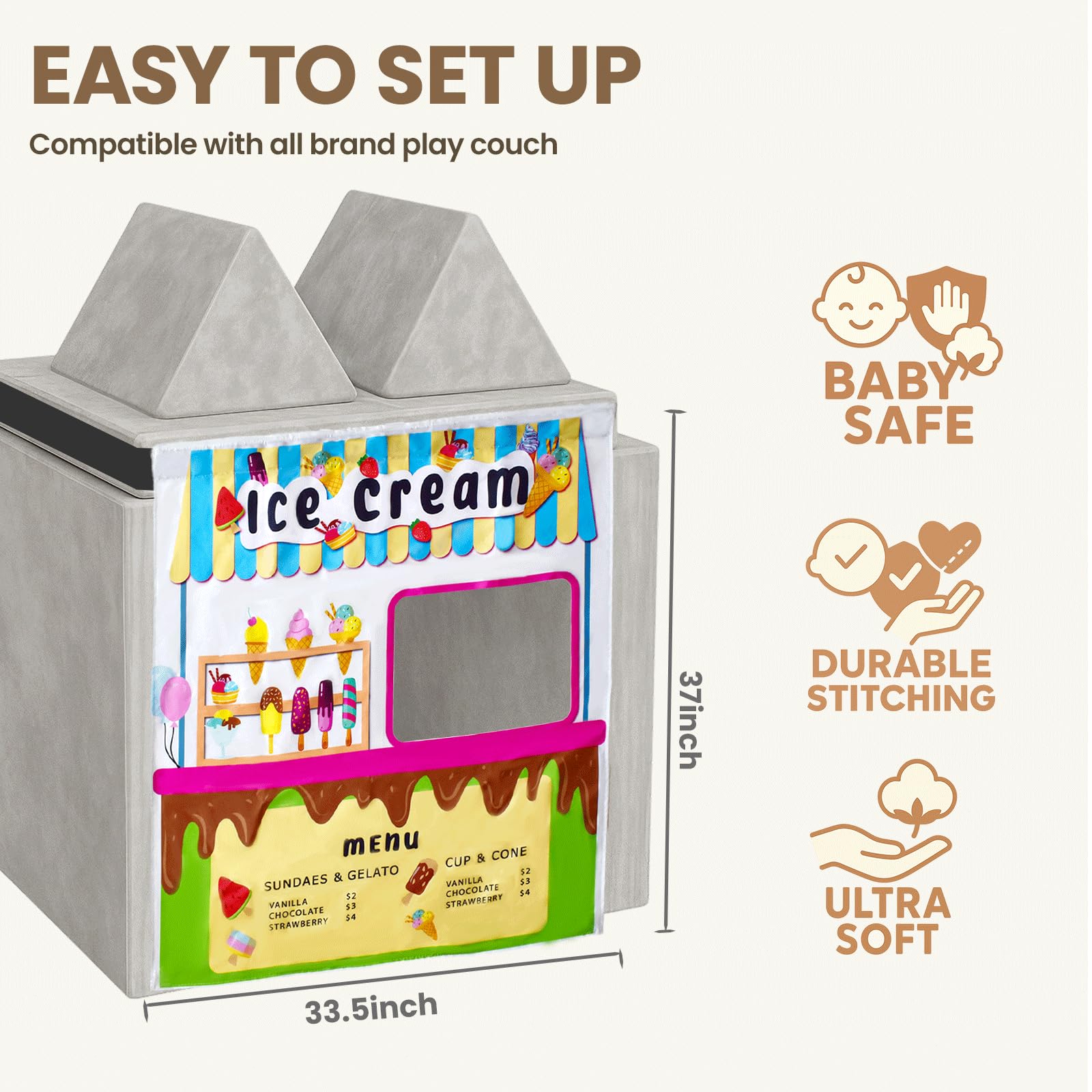 HAJOROM Play Panel car wash scene supports role-play and cooperative play.