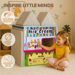 HAJOROM Play Panel market stand scene sparks imaginative shopping interactions.