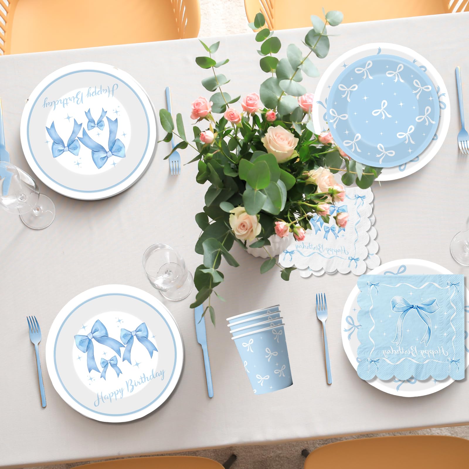 HAKOTI Blue Bow Cups 90oz reliable beverage reach