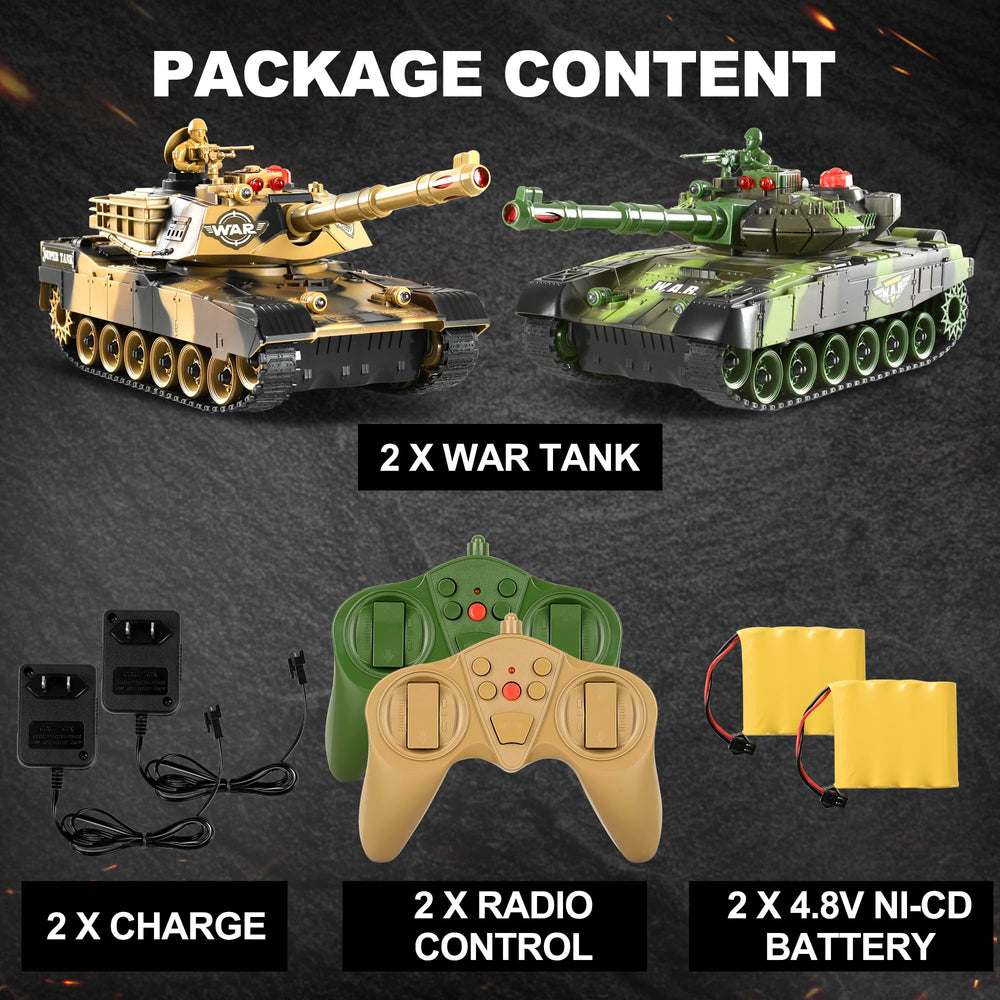 Haktoys 2-4GHz dual-control system allows two tanks to battle interference-free