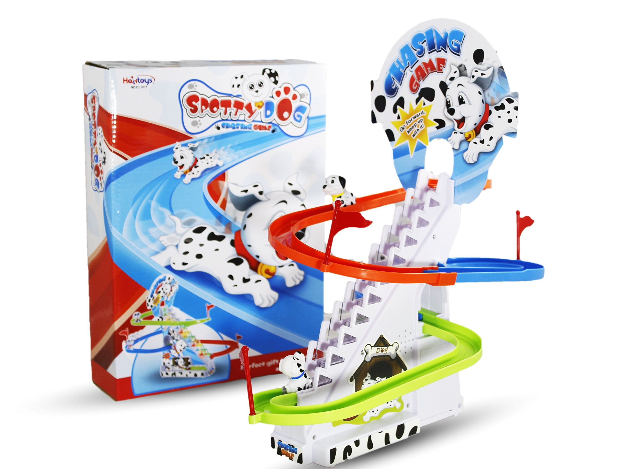 Haktoys Dalmatian Slide Set color-rich track boosts visual recognition during play