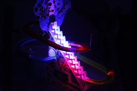 Haktoys Dalmatian Slide Set track detail showcasing engaging race action