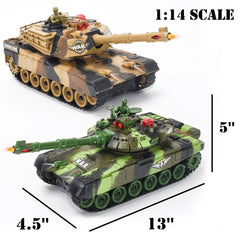 Haktoys gift-ready RC tank set for kids and adults 6+