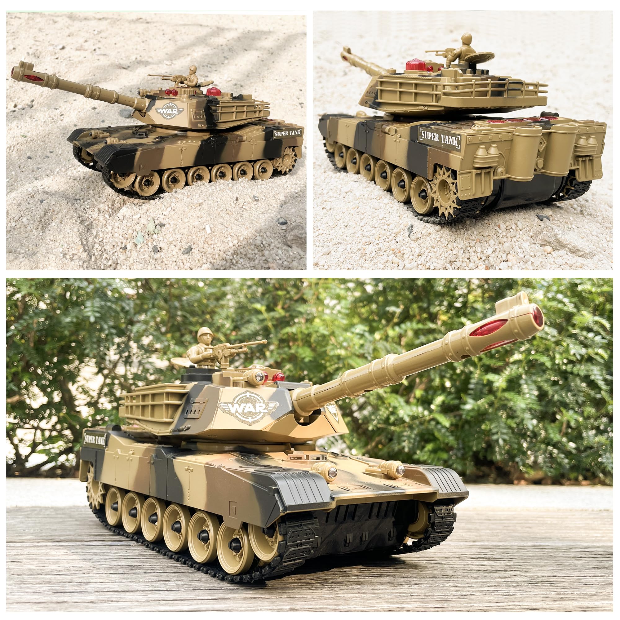 Haktoys tank turret rotates and cannon tilts for dynamic combat