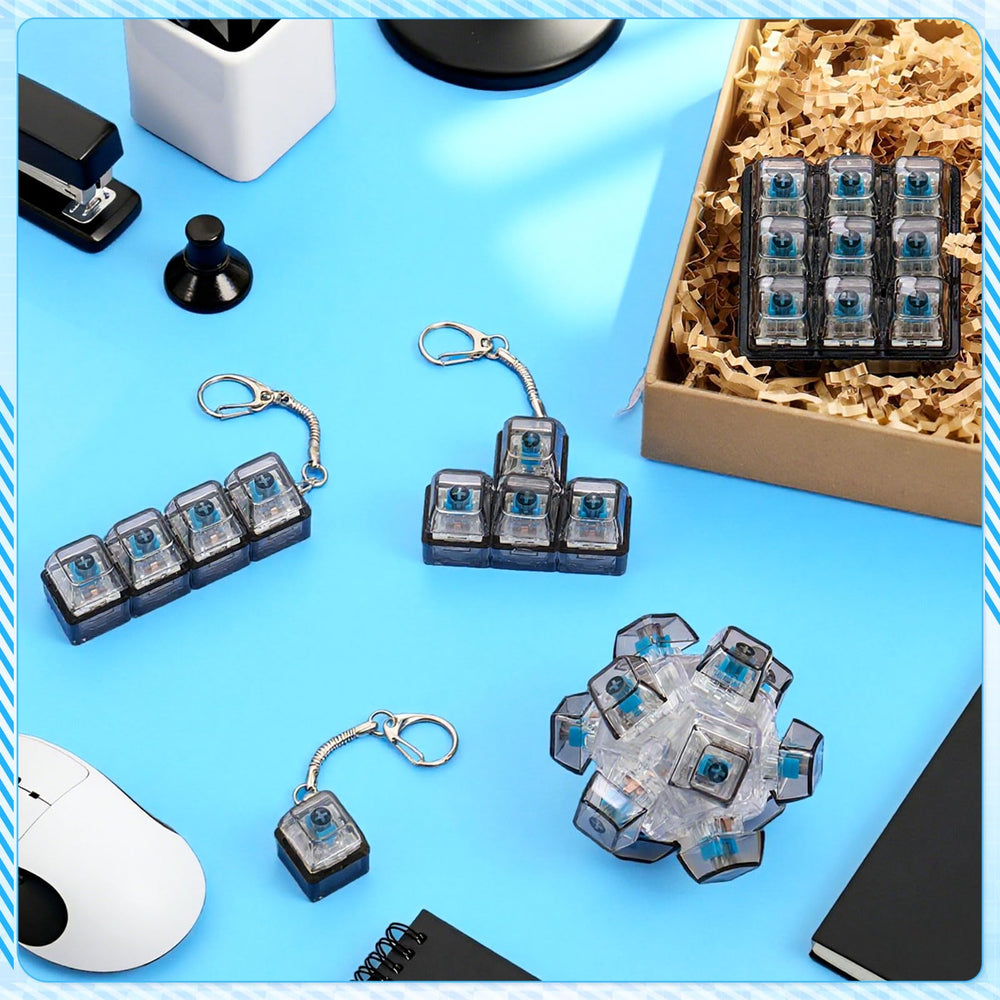 Halloscume keyboard fidget-5styles-collection: versatile set for different moods